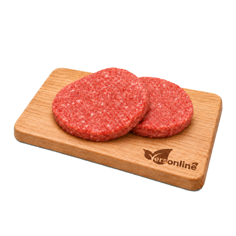 Hamburger rund ongepaneerd 2stuks (200gr) op Versonline snijplank