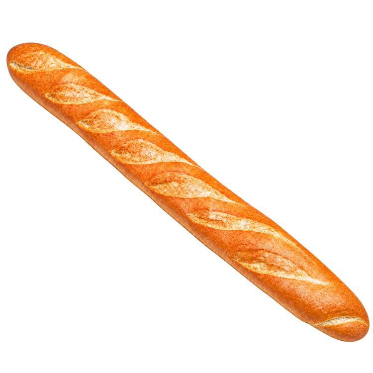Stokbrood lang wit van linksboven naar rechtsonder