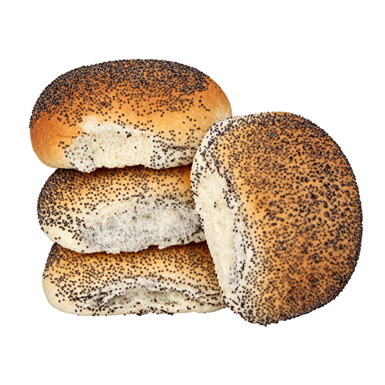 Broodje wit zacht rond maanzaad