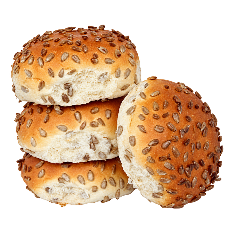 Broodje wit zach rond zonnepit