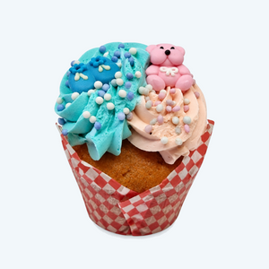 Gender reveal cupcake