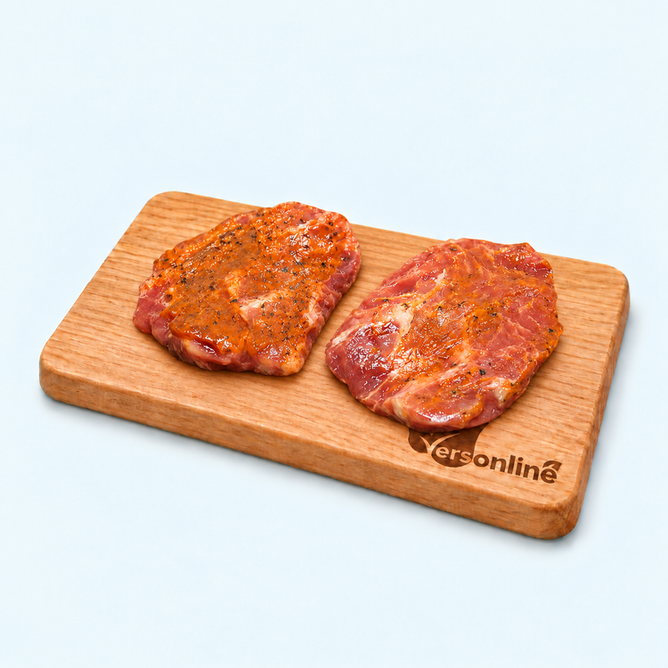 Houthakkers steak 2stuks (200gr) op Versonline snijplank