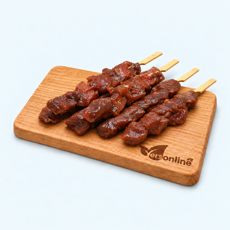 Varkenshaas sate op stok 4stuks (400gr) op Versonline snijplank
